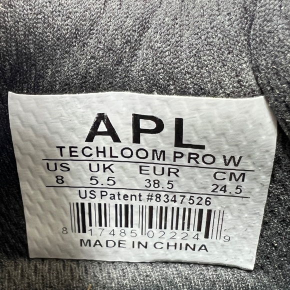 APL TechLoom Pro Black Blue Lululemon Womens Running Shoes, Size 8 - Picture 8 of 8